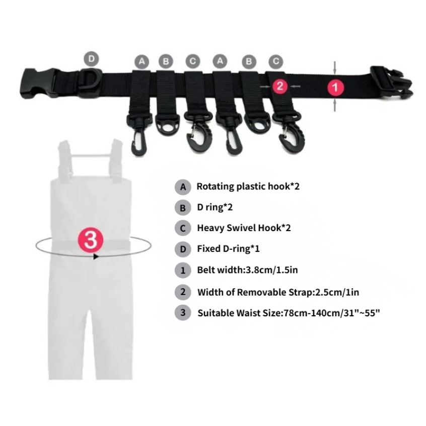 1Pcs Adjustable Wading Belts F - Fishing Equipment Basics review and price